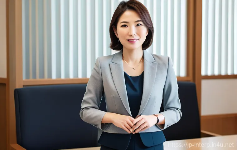 통역사 채용 시 요구 사항 - **Prompt 1: Bridging Cultures with Empathy**
    A professional Japanese female interpreter, in her ...