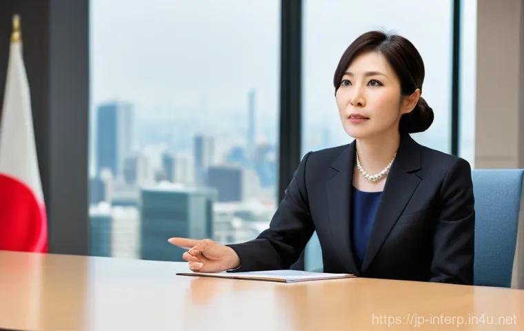 통역사 업무 분석 사례 - **Prompt:** A highly skilled female interpreter, in her late 30s, with a warm and insightful express...