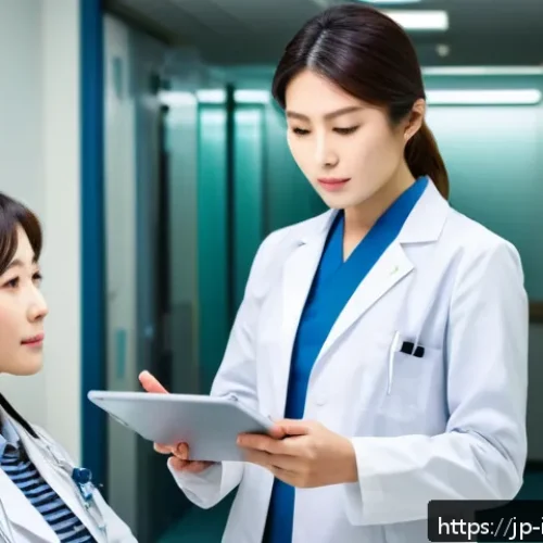 통역사 실무 사례 분석 - A professional medical interpreter calmly facilitating communication between a doctor and a patient&rsquo;...